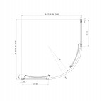 Dušas kabīne SKCP4-90 195 Melns/stikls Transparent 3