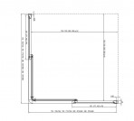 Dušas durvis Supernova SRV2-S/75,  profils – Balts/Pearl 3