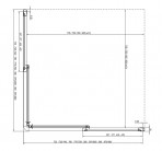 Dušas durvis Supernova SRV2-S/80, profils – Balts/Pearl 5