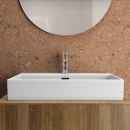 Extra izlietne ar slīpētu apakšu 70x45x15 cm, Balta 3