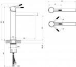Nox NX 015.20GB maisītājs uz virsmas 280 mm, Brushed graphite 2