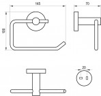 Ravak Kona tualetes papīra turētājs, Brushed graphite 2