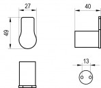 Ravak Fold āķis, Black matt 2