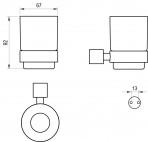 Ravak Fold glāze ar turētāju, Black matt 2