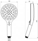 Ravak 950.20BLM dušas klausule 3 funkcijas, Black matt 2