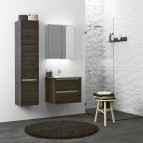 KAME City augstais skapis, 160 x 35 cm, Matt white/Aluminum profiles 2