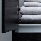 KAME City augstais skapis, 160 x 35 cm, Black oak/Black profiles 3