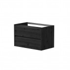 KAME City Izlietnes skapis, 80 cm, Black oak/Aluminum profiles 2