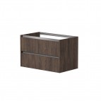 KAME City Izlietnes skapis, 80 cm, Brown oak/Aluminum profiles