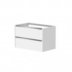 KAME City Izlietnes skapis, 80 cm, Matt white/Aluminum profiles