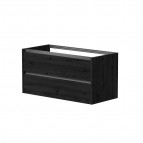 KAME City Izlietnes skapis, 100 cm, Black oak/Aluminum profiles