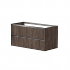 KAME City Izlietnes skapis, 100 cm, Brown oak/Aluminum profiles