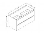 KAME City Izlietnes skapis, 100 cm, Matt white/Black profiles 4