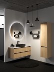 KAME City Izlietnes skapis, 120 cm, Light oak/Aluminum profiles 4