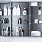 KAME Loft spoguļskapītis ar LED apgaismojumu 80 cm, Teracotta 2