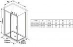 RAVAK dušas kabīnes komplekts 120x80 cm - SET12L/ SET12R 6