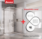 RAVAK dušas kabīnes komplekts 100x90 cm - SET16
