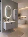 Balteco O-sērijas ovāls spogulis ar LED apgaismojumu 50x100 cm 4