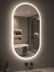 Balteco O-sērijas ovāls spogulis ar LED apgaismojumu 50x100 cm 5