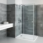 BI PF2 dušas durvis 100 cm, Caurspīdīgs/Hroms