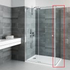 BI FXP dušas siena 100 cm, Caurspīdīgs/Hroms