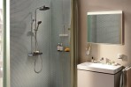 AddStoris S glāze ar turētāju, Brushed Black Chrome 4