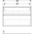 Geberit Aniara izlietnes skapītis 888x475 mm, h=605 mm, Matt rusty red 3