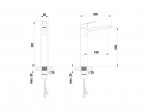 Jika Cubix izlietnes maisītājs L=165 mm, Melns matēts 2