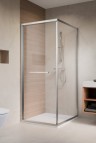 Alienta Chrome SD I dušas kabīne 90x90 cm, Hroms/Caurspīdīgs