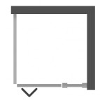 Duko dušas stūris VIVO 90x90 cm, Brushed gun metal  9