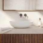 Omnires Shell M+ izlietne uz virsmas 60x35 cm, Matt dune beige 3