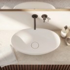 Omnires Shell M+ izlietne uz virsmas 60x35 cm, Matt dune beige 4