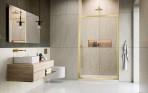 Alienta Brushed Light Gold DWJ 120 dušas durvis 2