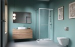 Alienta Chrome SD II dušas kabīne 100x80 cm, Hroms/Caurspīdīgs 2