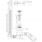 Vispool sifons vannām ar pārplūdi,ar click-clack izplūdi,Antīka bronza 2