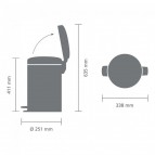 Brabantia NewIcon atkritumu tvertne 12 l, Soft Grey 8