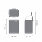 Brabantia Bo atkritumu tvertne 7 l, Soft Beige 2