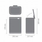 Brabantia Bo atkritumu tvertne 12 l, Matt Black 3