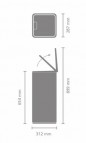 Brabantia Bo Touch atkritumu tvertne 30 l, Mineral Infinite Grey 2