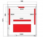 Harvia Onni Sienna One infrasarkano staru kabīne 1073x998x2000 mm 2