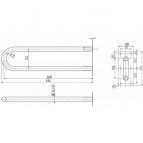 Ручка опоры U-формы,60 см 2