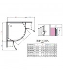 Euphoria PDD 80x80 душевая кабина  2