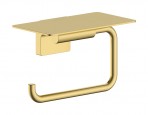 AddStoris S tualetes papīra turētājs ar plauktu, Brushed Gold Optic