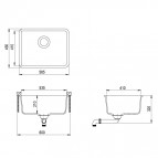 Akmens masas izlietne Arca SQA102W 9