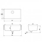 Akmens masas izlietne Arca SQA104W 10