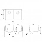 Akmens masas izlietne Arca SQA200W 10