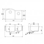 Akmens masas izlietne Arca SQA220W 10