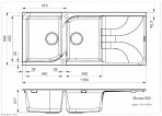 Akmens masas izlietne Monza 500, BIANCO ANTICO 62 3