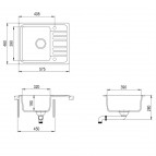 Akmens masas izlietne Notus SQ102AW 3