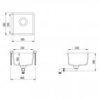 Akmens masas izlietne Arca SQA100W 3